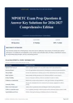MPOETC Exam Prep Questions & Answer Key Solutions for 2026&sol;2027 Comprehensive Edition