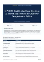 MPOETC Certification Exam Questions & Answer Key Solutions for 2026&sol;2027 Comprehensive Edition