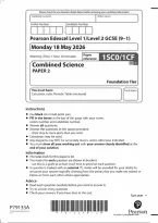 Edexcel GCSE Combined Science Paper 2 Foundation Tier 2026
