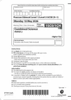 Edexcel GCSE Combined Science Paper 2 Higher Tier 2026