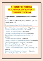 A History of Modern Psychology &ndash; Study Guide and Course Notes