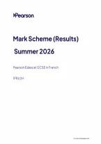 Edexcel GCSE French Paper 2 Mark Scheme 2026