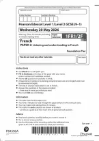 Edexcel GCSE French Paper 2&colon; Listening and understanding in French Foundation Tier 2026