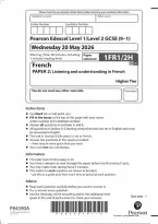 Edexcel GCSE French Paper 2&colon; Listening and understanding in French Higher Tier 2026