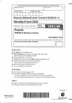 Edexcel GCSE French Paper 4&colon; Writing in French Foundation Tier 2026