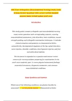 NSG 6020 Orthopedics &lpar;Musculoskeletal Nursing&rpar; Study Guide & Exam Review Questions with correct verified detailed answers latest revised update 2026-2027