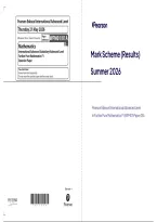 Edexcel International AS Level Further Mathematics Paper 1A &lpar;WFM01&sol;01A&rpar; 2026 Past Paper & Mark Scheme PDF