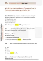 VTNE Practice Questions and Exams Study Guide &vert; 100&percnt; Verified Answers & Graded A&plus; &lpar;2025&sol;2026 Edition&rpar;