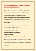 Mttc English Language Arts And World Languages Test Questions And Answers
