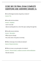 Ccbc Bio 110 Final Exam Complete&NewLine;Questions And Answers Graded A&plus;