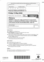 Edexcel GCSE History Paper 1&colon; Thematic study and historic environment Option 12&colon; Warfare and British society&comma; c1250-present and London and the Second World War&comma; 1939-45 2026