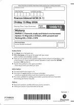 Edexcel GCSE History Paper 1&colon; Thematic study and historic environment Option 13&colon; Migrants in Britain&comma; c800-present and Notting Hill&comma; c1948-c1970 2026