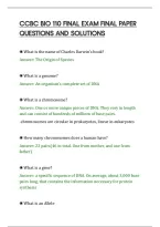 Ccbc Bio 110 Final Exam Final Paper&NewLine;Questions And Solutions