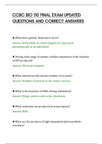 Ccbc Bio 110 Final Exam Updated&NewLine;Questions And Correct Answers