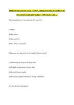 Lord Of The Flies Test  &vert; Complete Questions With Expert Solutions&vert; 2026-2027 Latest Updated&vert; &vert; Get A&plus;
