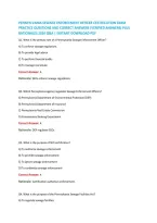 Pennsylvania Sewage Enforcement Officer Certification Exam &NewLine;Practice Questions And Correct Answers &lpar;Verified Answers&rpar; Plus &NewLine;Rationales 2026 Q&A &vert; Instant Download Pdf