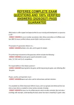 Referee Complete Exam &NewLine;Questions And 100&percnt; Verified &NewLine;Answers &lpar;2026&sol;2027&rpar; Pass &NewLine;Guarantee 