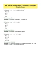 ASU CSE 240 Introduction to Programming Languages Practice Exam