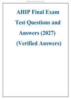 AHIP Medicare Final Exam 2027 &ndash; Practice Questions and Answers