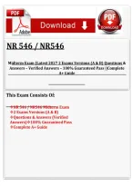 NR 546 &sol; NR546 &NewLine;Midterm Exam &lpar;Latest 2027 2 Exams Versions &lpar;A & B&rpar; Questions & &NewLine;Answers &ndash; Verified Answers &ndash; 100&percnt; Guaranteed Pass &vert;&vert;Complete &NewLine;A&plus; Guide 