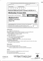 Edexcel GCSE Mathematics Paper 3 &lpar;Calculator&rpar; Higher Tier 2026