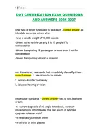 Dot Certification Exam Questions &NewLine;And Answers 2026-2027