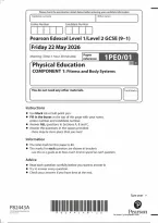 Edexcel GCSE Physical Education Paper 1&colon; Fitness and Body Systems 2026
