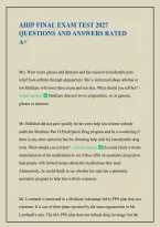 AHIP Final Exam 2027&colon; Test Questions and Answers