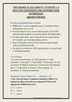 Nih Stroke Scale Group C Patients 1&ndash;6 &NewLine;Practice Questions And Answers With &NewLine;Rationales &NewLine;2026&sol;2027 Edition