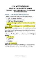 FCTC WRITTEN EXAM 2026&NewLine;Firefighter Exam Questions & Answers&NewLine;150 Multiple-Choice Practice Questions with Highlighted Answers and Rationales&NewLine;