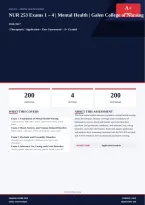  NUR 253 Mental Health Nursing Exams 1&ndash;4 Galen College 2026&sol;2027 &ndash; Questions and Answers &vert; 100&percnt; Verified &vert; Detailed Rationales &ndash; Pass Guaranteed &ndash; A&plus; Graded