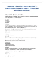 Chemistry&colon; Atoms First &lpar;Burdge & Overby&rpar; &ndash; &NewLine;Comprehensive Exam with correct answers and &NewLine;rationales graded A&plus; 