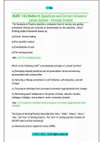 NURS 142 Midterm Questions and Correct Answers&sol; &NewLine;Latest Update &sol; Already Graded