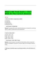 WGU C785 Final Exam 2 2027 With All The Correct Answers