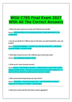 WGU C785 Final Exam 2027 With All The Correct Answers