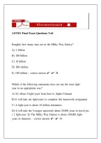 AST101 Final Exam Questions &ndash; Astronomy Study Guide UofT