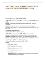 Emd V14 Exam With Verifed Questions &NewLine;And Answers &vert;&vert; Latest Update 2026