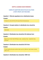 Septic License Exam Version 2&NewLine;Complete Questions And Detailed Solutions&NewLine;Latest Update Just Released