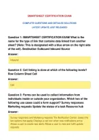 Smartsheet Certification Exam&NewLine;Complete Questions And Detailed Solutions&NewLine;Latest Update Just Released