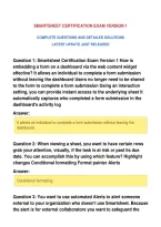 Smartsheet Certification Exam Version 1&NewLine;Complete Questions And Detailed Solutions&NewLine;Latest Update Just Released