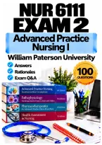 NUR 6111 Exam 2 &ndash; Advanced Practice Nursing I &lpar;2026&sol;2027&rpar; Q&A &vert; William Paterson University A&plus; Guarantee