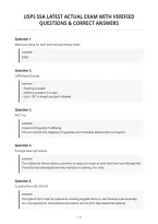 Usps Ssa Latest Actual Exam With Verified&NewLine;Questions & Correct Answers