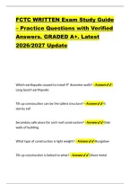 FCTC WRITTEN Exam Study Guide &ndash; Practice Questions with Verified &NewLine;Answers&period; GRADED A&plus;&period; Latest &NewLine;2026&sol;2027 Update 