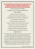 Nur 230 Maternal Nursing Exam 3 Questions And &NewLine;Correct Answers &lpar;Verified Answers&rpar; Plus &NewLine;Rationales 2026 Q&A &vert; Instant Download Pdf&period; 