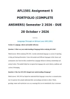 AFL1501 Assignment 5 PORTFOLIO &lpar;COMPLETE ANSWERS&rpar; Semester 2 2026 - DUE 28 October r 2026
