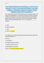 Tcfp Firefighter I&sol;Ii Chapters 1-5 Test Exam&vert;&vert; &NewLine;2026-2027 Lately Updated Questions And 100&percnt; &NewLine;Correct Answers&vert;&vert; Newest Version With &NewLine;Verified Solutions Graded A&plus;