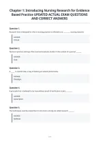 Chapter 1&colon; Introducing Nursing Research for Evidence&NewLine;Based Practice UPDATED ACTUAL EXAM QUESTIONS&NewLine;AND CORRECT ANSWERS