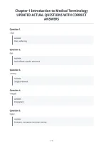 Chapter 1 Introduction to Medical Terminology&NewLine;UPDATED ACTUAL QUESTIONS WITH CORRECT&NewLine;ANSWERS