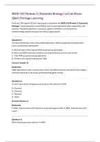 Portage Learning BIOD 101 Module 3 Exam &vert; Essential Biology I &lpar;2026&rpar; Actual Q&A PDF