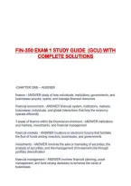 Fin-350 Exam 1 Study Guide  &lpar;Gcu&rpar; With Complete Solutions